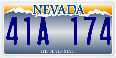 NV license plate 41A174