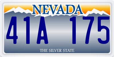 NV license plate 41A175