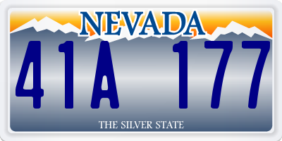 NV license plate 41A177