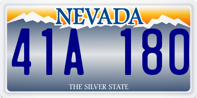 NV license plate 41A180