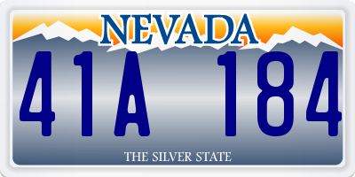 NV license plate 41A184