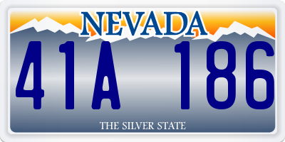 NV license plate 41A186