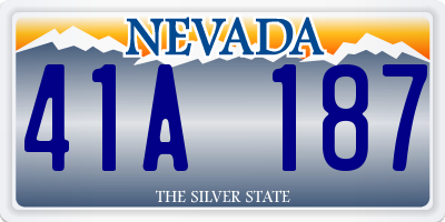 NV license plate 41A187