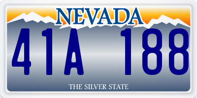 NV license plate 41A188