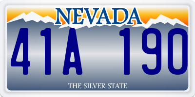 NV license plate 41A190