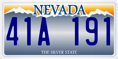 NV license plate 41A191