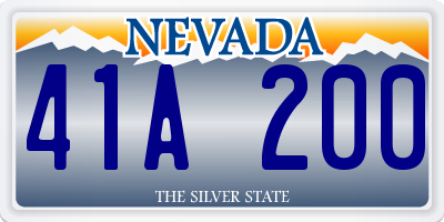 NV license plate 41A200
