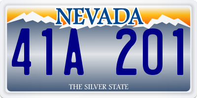 NV license plate 41A201