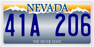 NV license plate 41A206