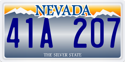 NV license plate 41A207