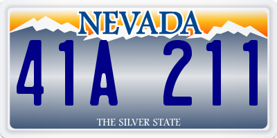 NV license plate 41A211