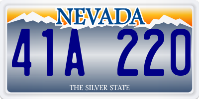 NV license plate 41A220