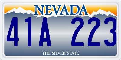 NV license plate 41A223