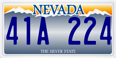 NV license plate 41A224