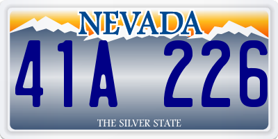 NV license plate 41A226