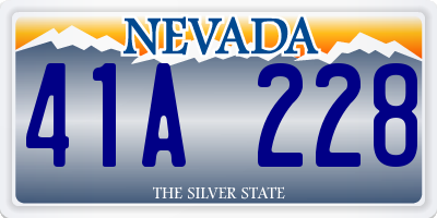 NV license plate 41A228