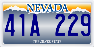 NV license plate 41A229