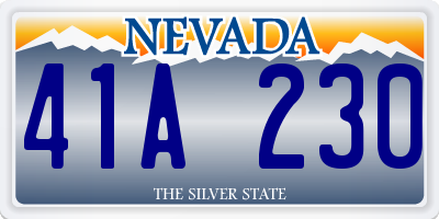 NV license plate 41A230