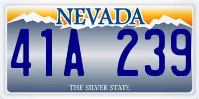 NV license plate 41A239