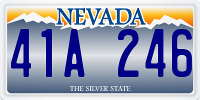 NV license plate 41A246