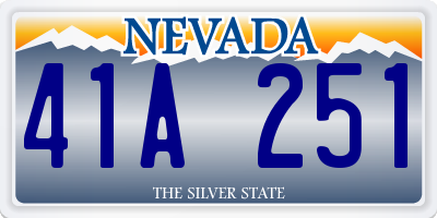 NV license plate 41A251