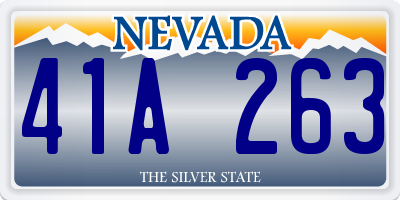 NV license plate 41A263
