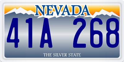 NV license plate 41A268