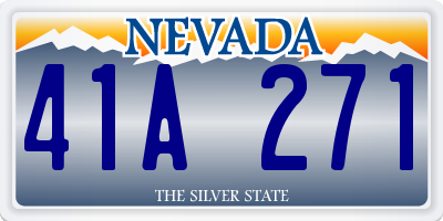 NV license plate 41A271