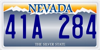 NV license plate 41A284