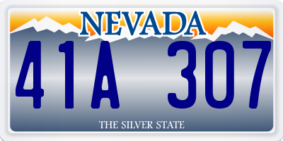 NV license plate 41A307