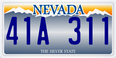 NV license plate 41A311