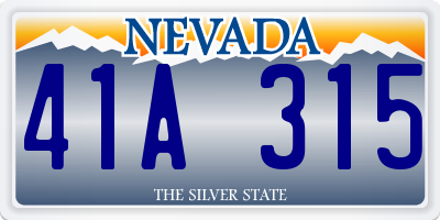 NV license plate 41A315