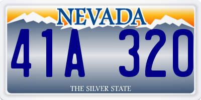 NV license plate 41A320