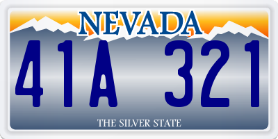 NV license plate 41A321