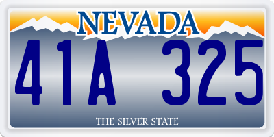 NV license plate 41A325