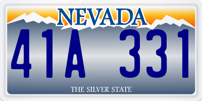 NV license plate 41A331