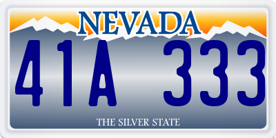 NV license plate 41A333