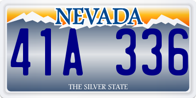 NV license plate 41A336