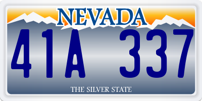 NV license plate 41A337