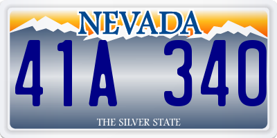 NV license plate 41A340