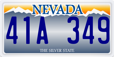 NV license plate 41A349