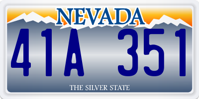 NV license plate 41A351