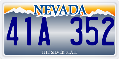 NV license plate 41A352