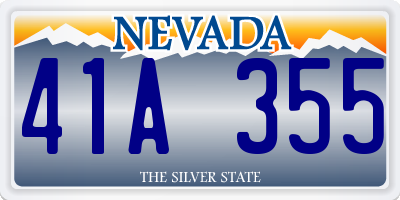 NV license plate 41A355