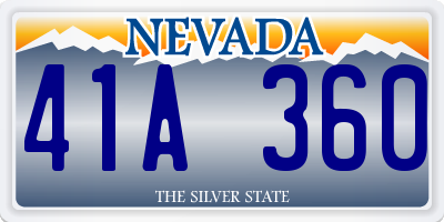 NV license plate 41A360