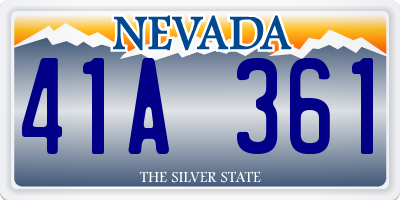 NV license plate 41A361