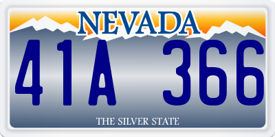 NV license plate 41A366