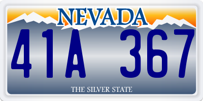 NV license plate 41A367