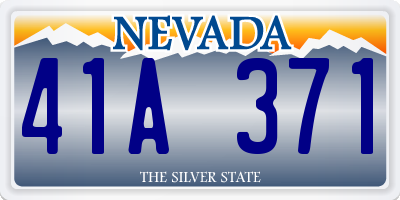 NV license plate 41A371