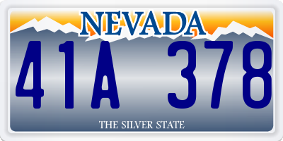 NV license plate 41A378